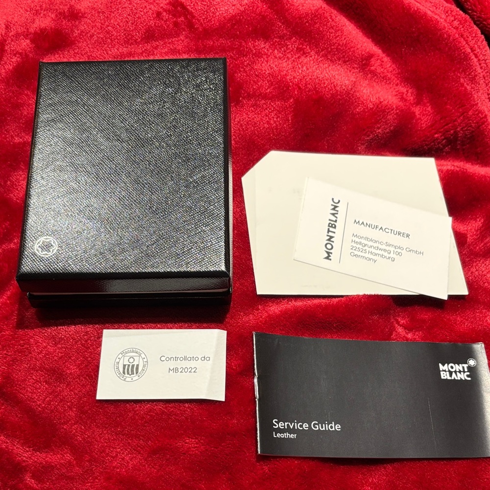 Montblanc Black Leather Presentation Box with Service Guide